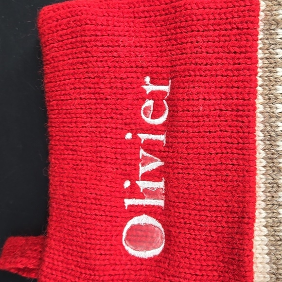 NEW OLIVIER Pottery Barn Christmas Holiday Stocking Wool Blend - Picture 2 of 9